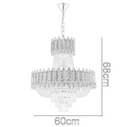 Luminária pendente de cristal de luxo decorativa de teto 60 cm