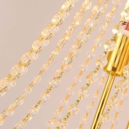 Luminária pendente de cristal sofisticada, luxuosa, decorativa, suspensa, 80 cm