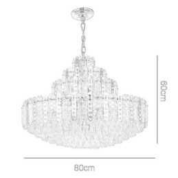 Luminária pendente de cristal do quarto andar – Luminária de teto decorativa de luxo com chapa de ferro oca dourada