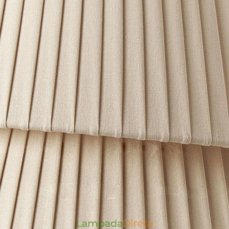 Luminária pendente estilo creme francês abajur de tecido de camada dupla luminária de teto