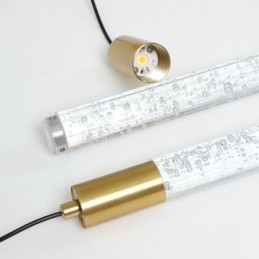Luminária pendente de cristal de cobre, conjunto de luminárias de teto