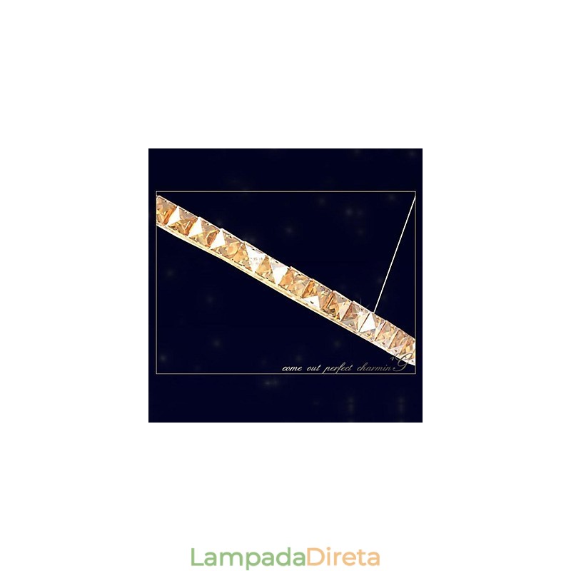 Luminárias pendentes de cristal Luminárias modernas Âmbar K9 Cristal Redondo Anel Único 30CM