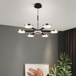 Pendente Minimalista Sete Cabeças Círculo Teto Luz