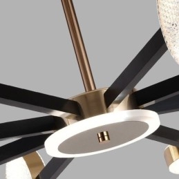 Pendente Minimalista Sete Cabeças Círculo Teto Luz