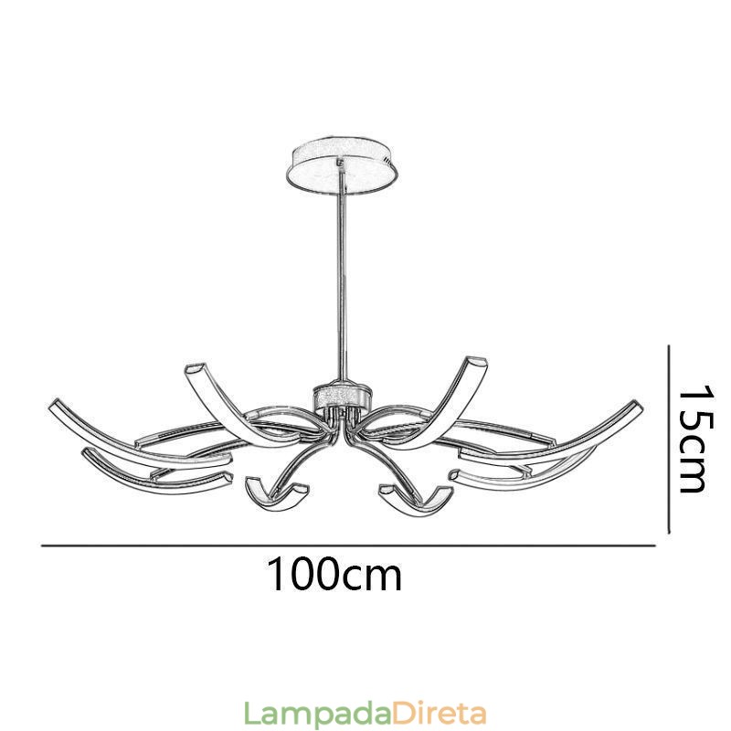 Luz pendente minimalista transformável luz de teto