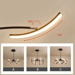 Luz pendente minimalista transformável luz de teto