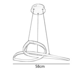 Luminária pendente minimalista Clover Ceiling Light