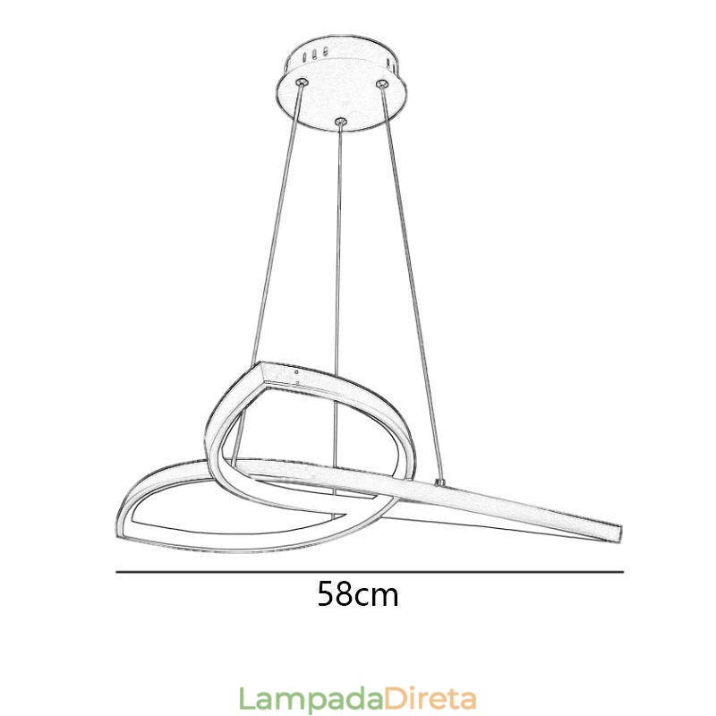 Luminária pendente minimalista Clover Ceiling Light
