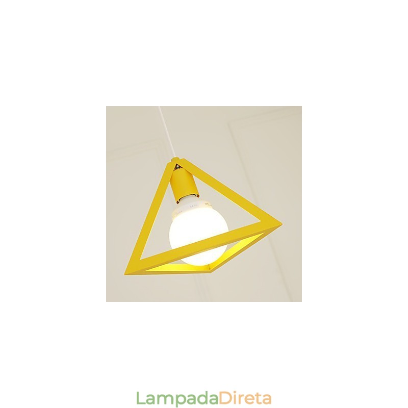 Lustre de metal com pintura estilo mini lanterna