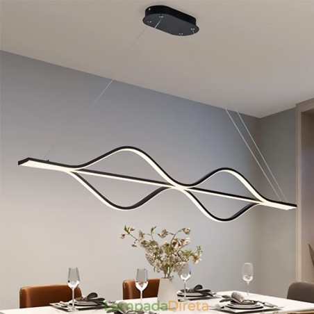 Luminária de teto minimalista pendente Wave Light Luminária de teto minimalista pendente Wave Light