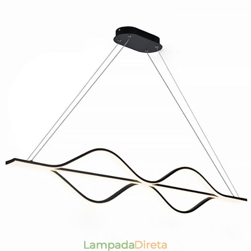 Luminária de teto minimalista pendente Wave Light