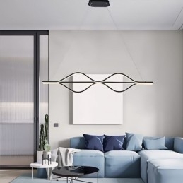 Luminária de teto minimalista pendente Wave Light