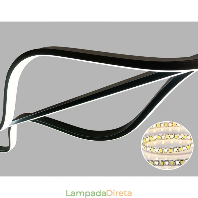 Luminária de teto minimalista pendente Wave Light