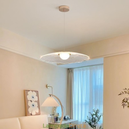 Luminária pendente de acrílico com flor de panela para teto Luminária pendente de acrílico com flor de panela para teto