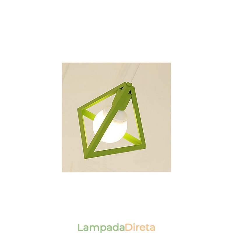 Lustre de metal com pintura estilo mini lanterna