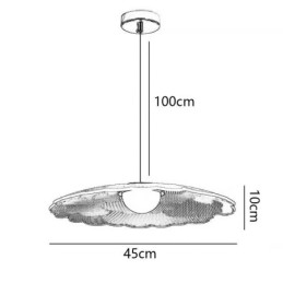 Luminária pendente de acrílico com flor de panela para teto