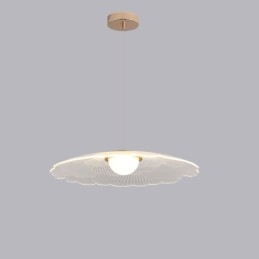 Luminária pendente de acrílico com flor de panela para teto