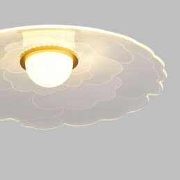 Luminária pendente de acrílico com flor de panela para teto