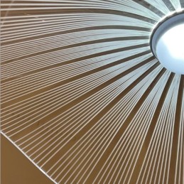 Pendente de acrílico com folha de lótus, luminária de teto