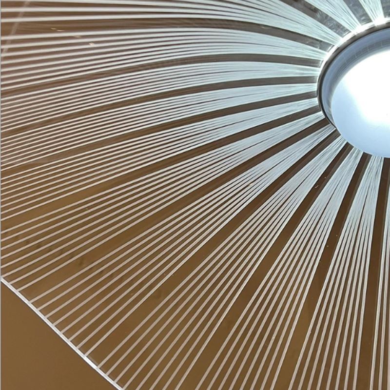 Pendente de acrílico com folha de lótus, luminária de teto