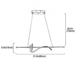 Pendente Minimalista Curto Envoltório Luz de Teto