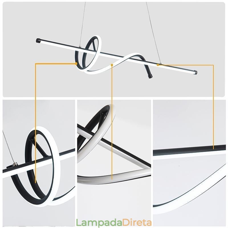 Pendente Minimalista Curto Envoltório Luz de Teto