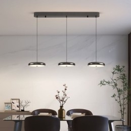 Luminária de teto com três cabeças, luminária pendente
