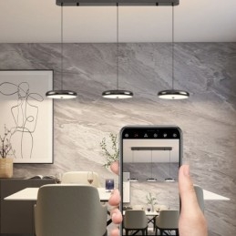 Luminária de teto com três cabeças, luminária pendente