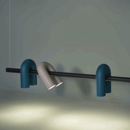 Luminária de teto em ferro forjado em forma de U Luminária pendente 90° Rotativa