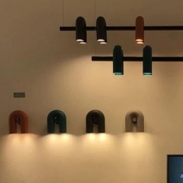 Luminária de teto em ferro forjado em forma de U Luminária pendente 90° Rotativa