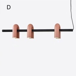 Luminária de teto em ferro forjado em forma de U Luminária pendente 90° Rotativa