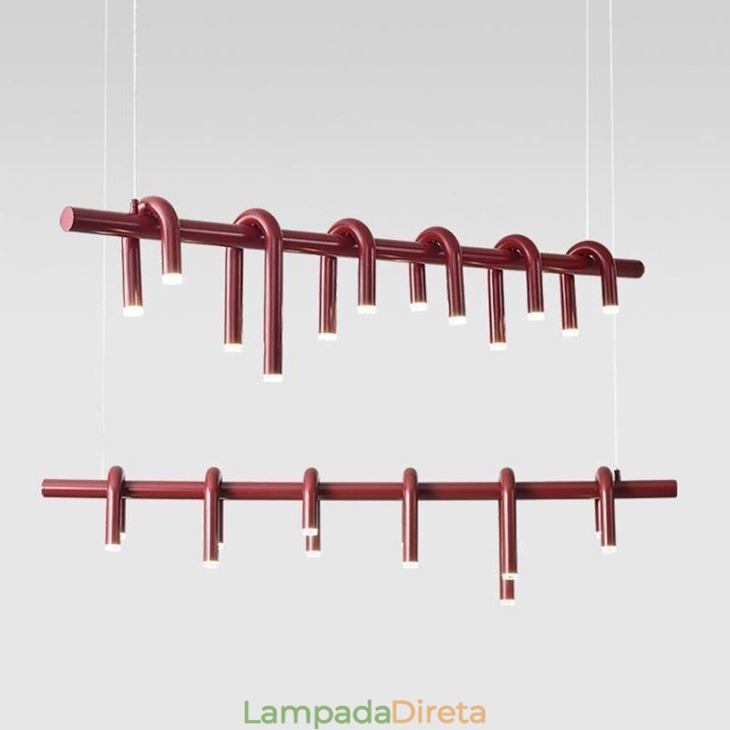 Luminária pendente em forma de U Luminária pendente decorativa