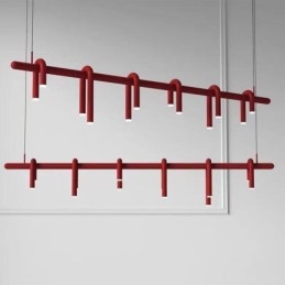 Luminária pendente em forma de U Luminária pendente decorativa