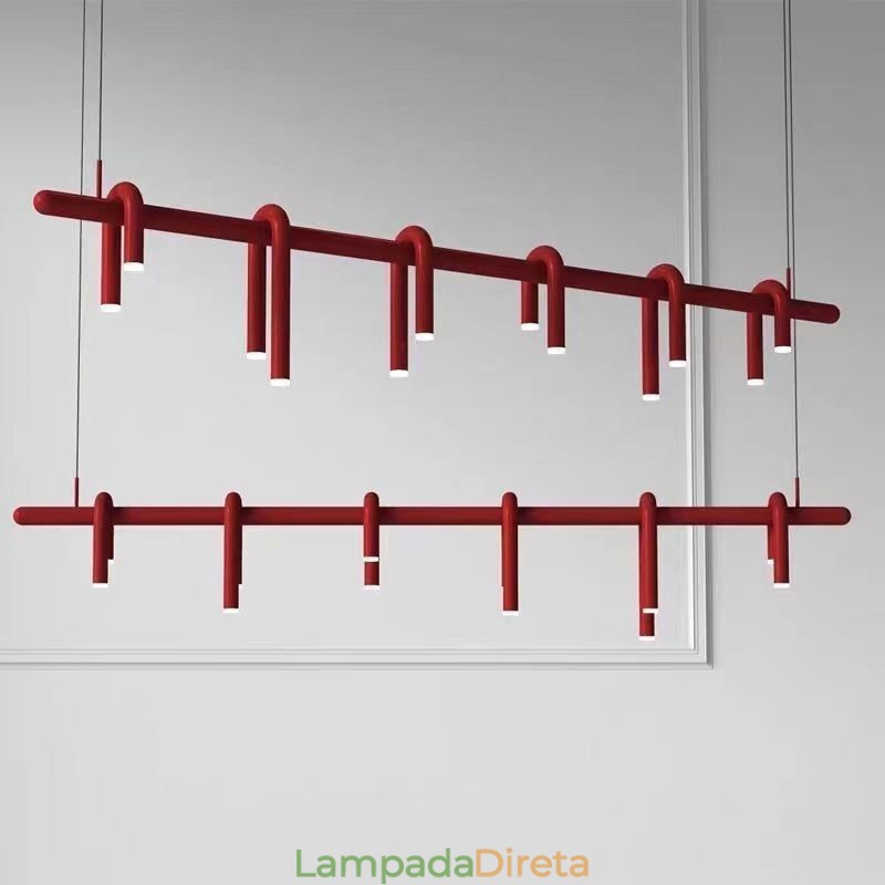 Luminária pendente em forma de U Luminária pendente decorativa