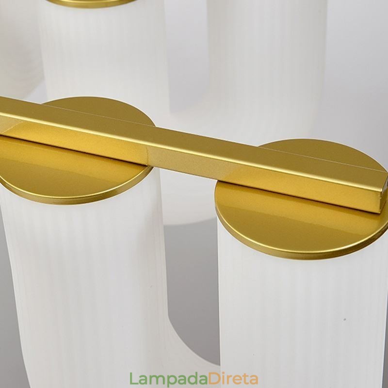 Lustre em formato de U estilo creme francês luz pendente