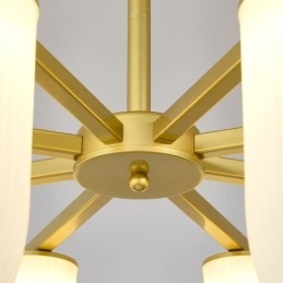 Lustre em formato de U estilo creme francês luz pendente