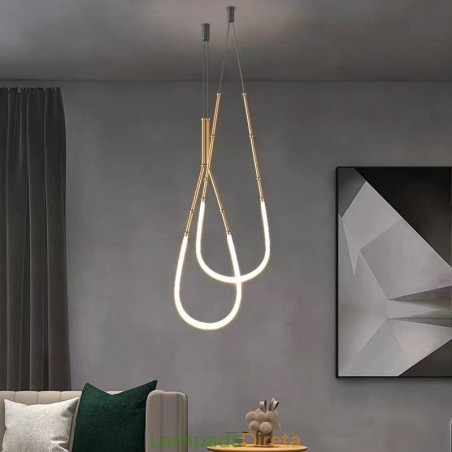 Luminária Pendente Creative Line Bambu Luminária de Teto Preto Dourado Luminária Pendente Creative Line Bambu Luminária de Teto Preto Dourado