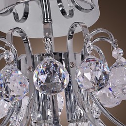 Lustre de cristal moderno contemporâneo estilo mini metal galvanizado montagem embutida