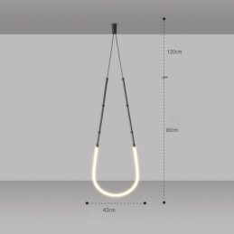 Luminária Pendente Creative Line Bambu Luminária de Teto Preto Dourado