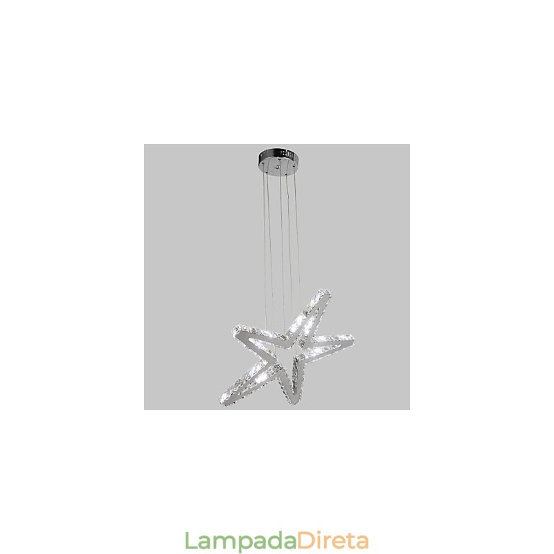 Lustre de metal cromado clássico tradicional