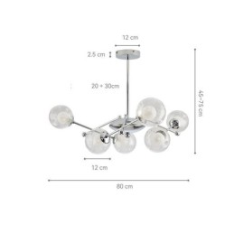 Luminária pendente de vidro estilo europeu simples Magic Beans Luminária de teto