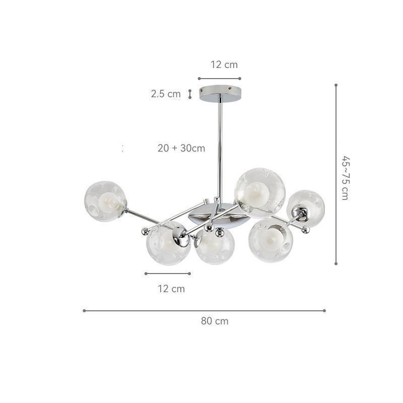 Luminária pendente de vidro estilo europeu simples Magic Beans Luminária de teto