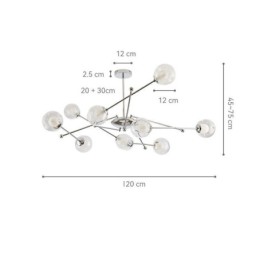 Luminária pendente de vidro estilo europeu simples Magic Beans Luminária de teto