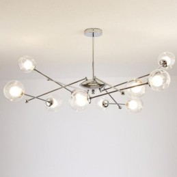Luminária pendente de vidro estilo europeu simples Magic Beans Luminária de teto