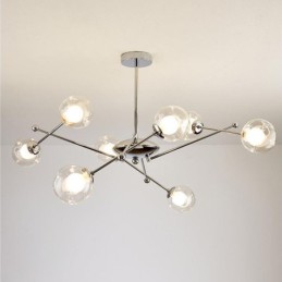 Luminária pendente de vidro estilo europeu simples Magic Beans Luminária de teto