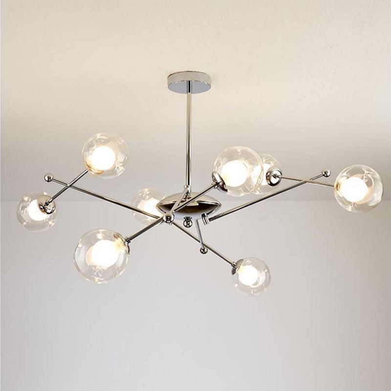Luminária pendente de vidro estilo europeu simples Magic Beans Luminária de teto