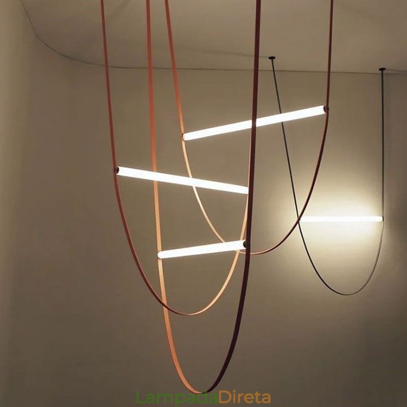 Luminária pendente europeia estilo wabi sabi cinto luz decorativa