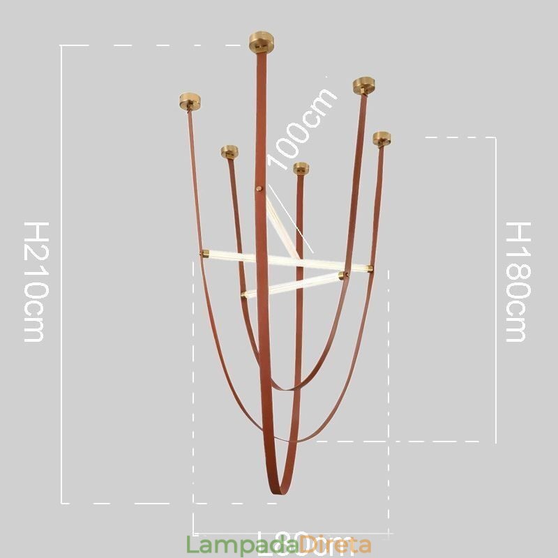 Luminária pendente europeia estilo wabi sabi cinto luz decorativa