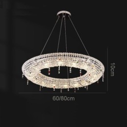 Luminária pendente de cristal moderna Luminária de teto de luxo