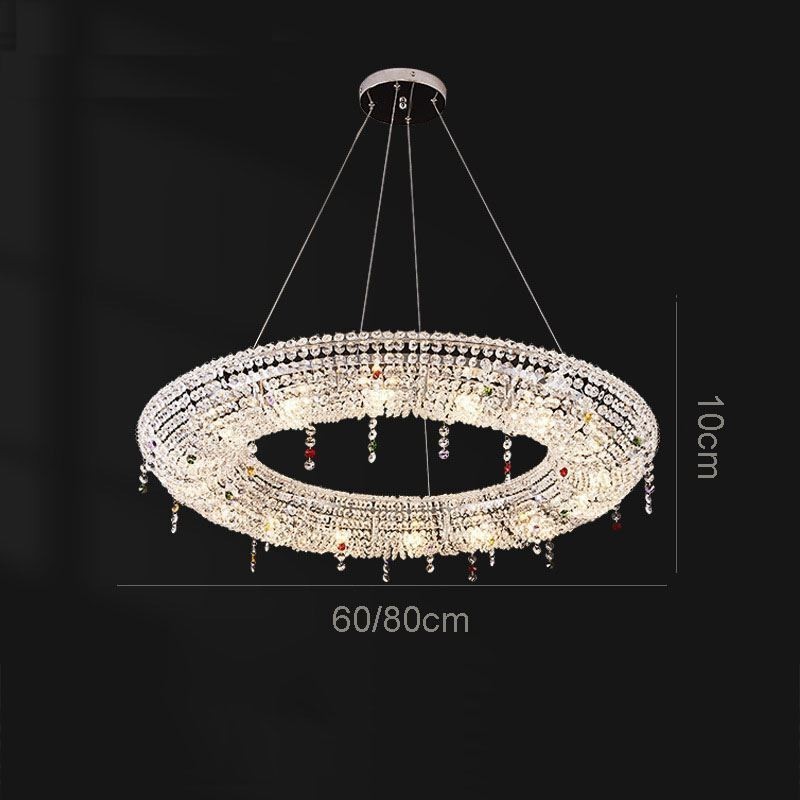 Luminária pendente de cristal moderna Luminária de teto de luxo